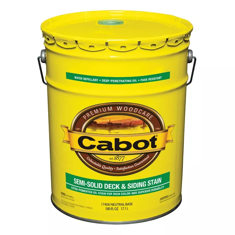 Deck & Siding Stain, Semi-solid, Neutral Base, 5-gallon