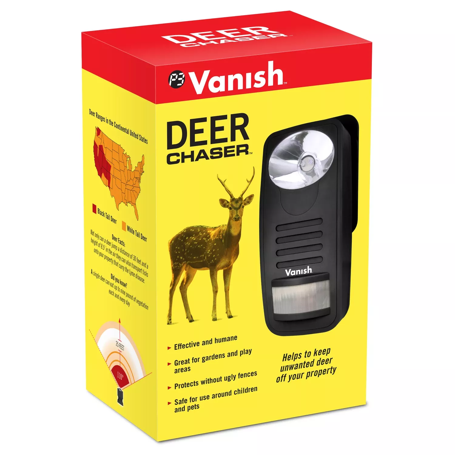 Deer Chaser Battery-powered Electronic Pest Repeller For Deer – Model P7841