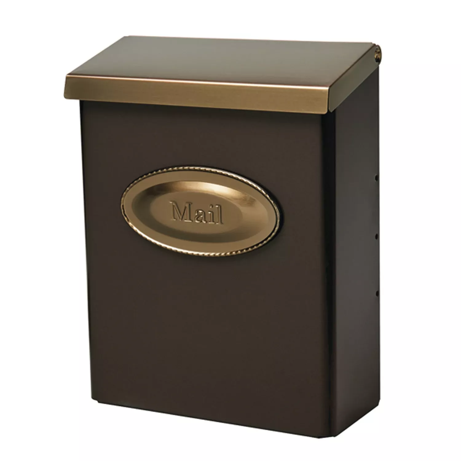 Designer Classic Galvanized Steel Wall Mount Venetian Bronze Mailbox