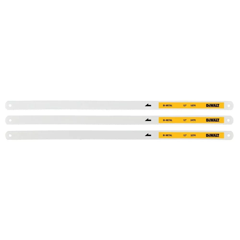 DeWalt DWHT20558 12″ BIMTL Hacksaw Blade 18 3 Pack