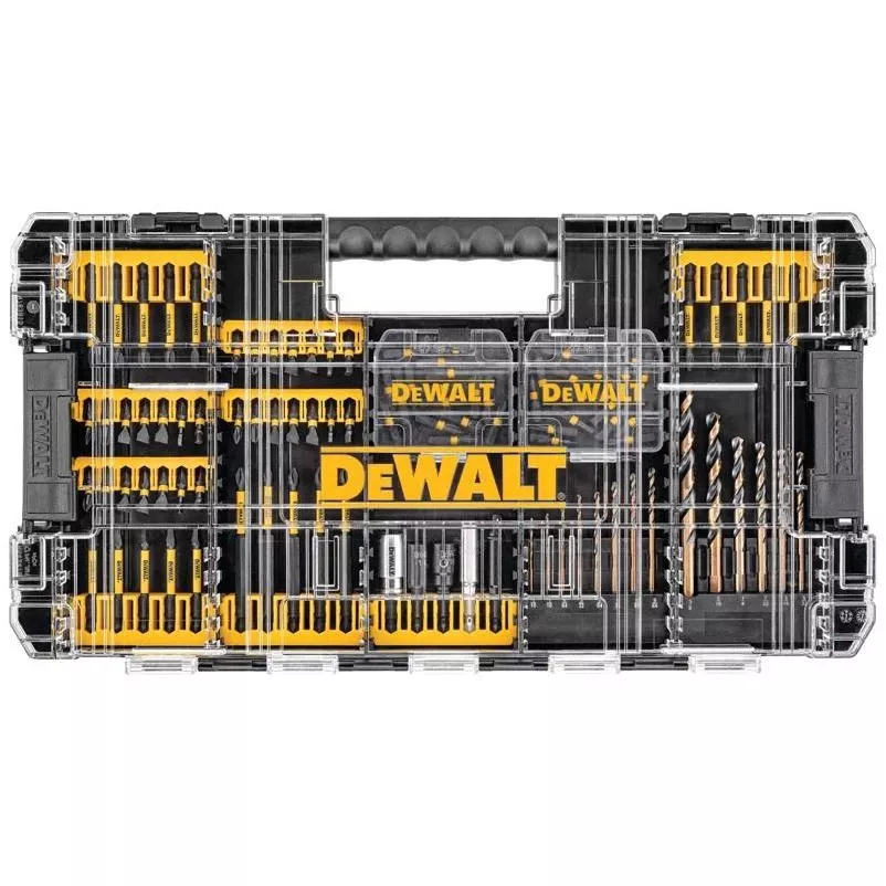 Dewalt Flextorq 100‑piece High‑speed Steel Screwdriver Bit Kit – Black Oxide, Black/yellow