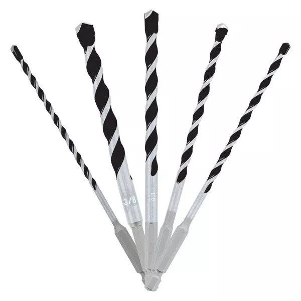 Diablo DMAMM1190-S5 5 pc Multi-Material Carbide-Tipped Hammer Drill Bit Set (5-Piece)