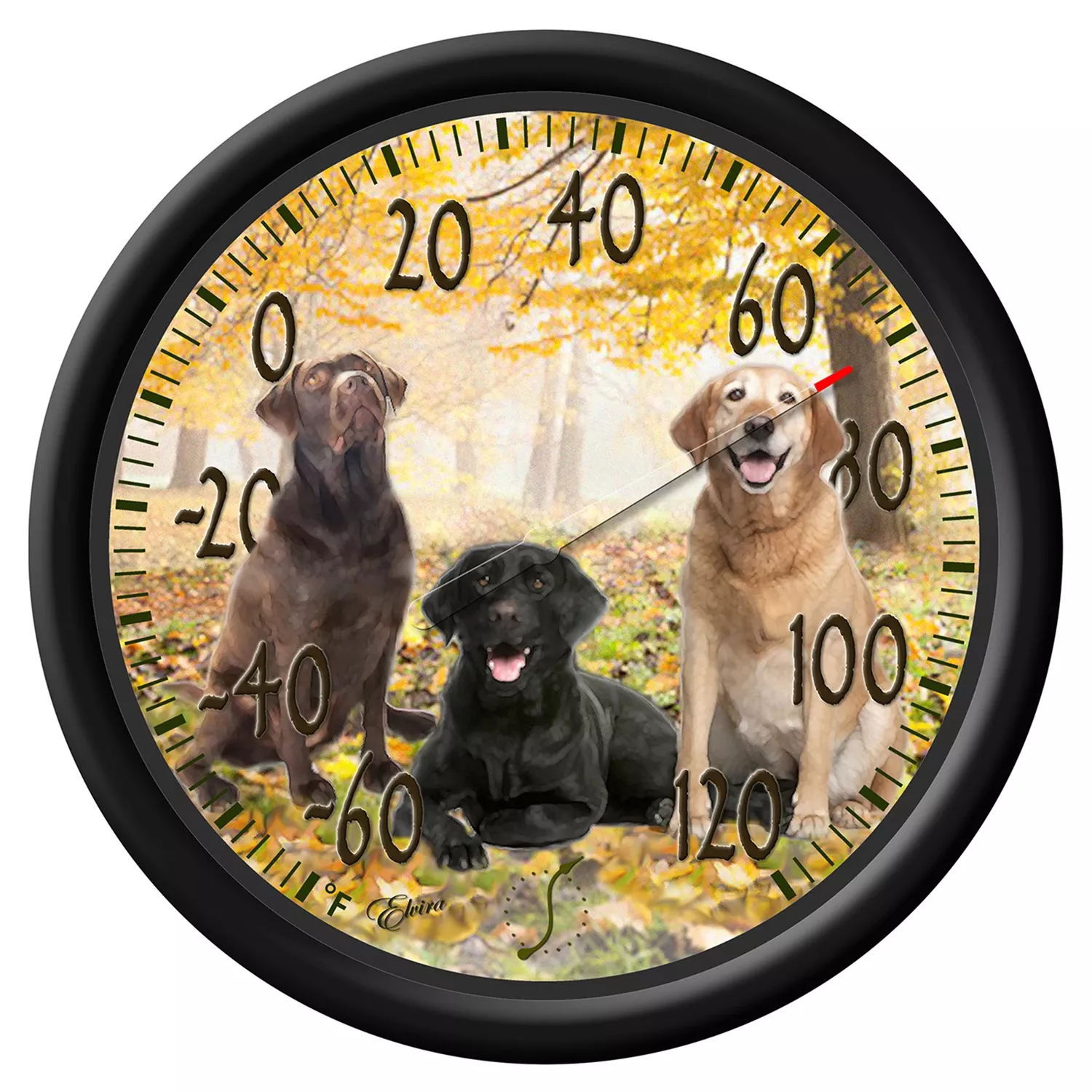 Dogs Design Dial Thermometer Plastic Multicolored 13.25 In. Model 6703n