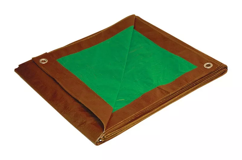 Dry Top 20' X 30' Brown/green Medium Duty Reversible Polyethylene Tarp