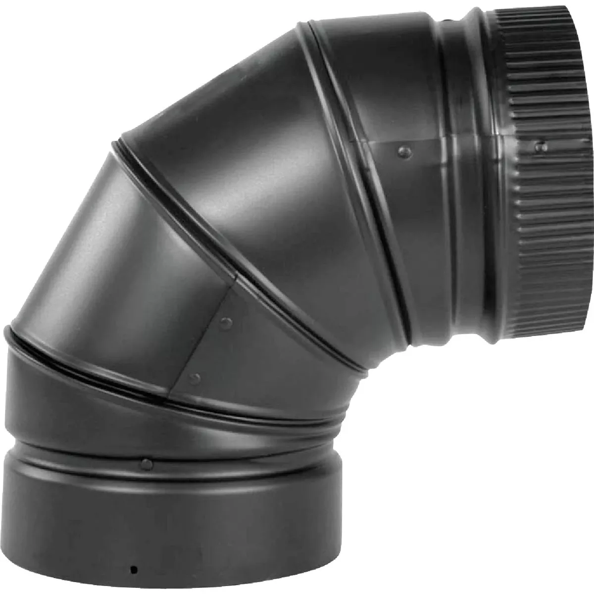 Dsp Double Wall Stove Pipe, 6-inch, 90 Degree Elbow Matte Black Finish