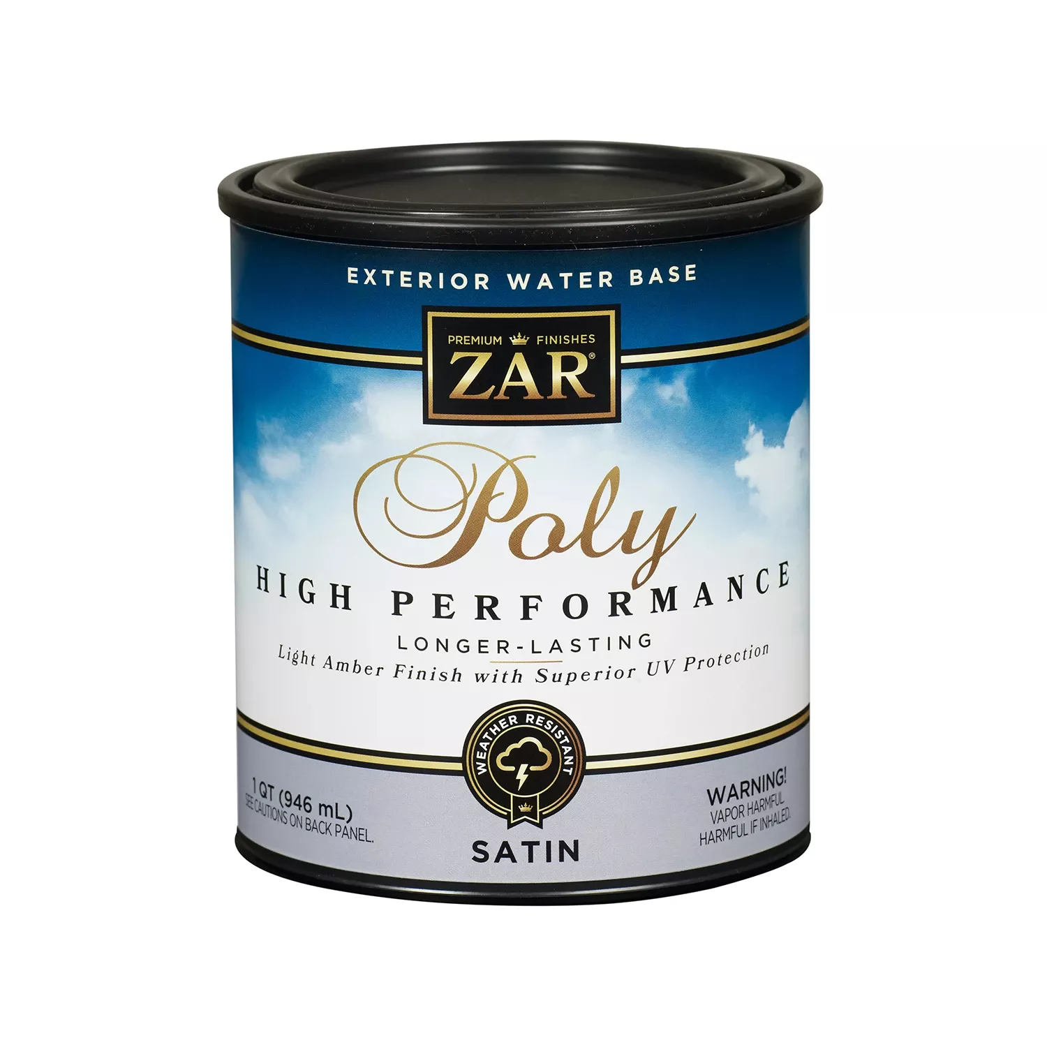 Exterior Polyurethane, High Performance Water Base Satin, Qt.