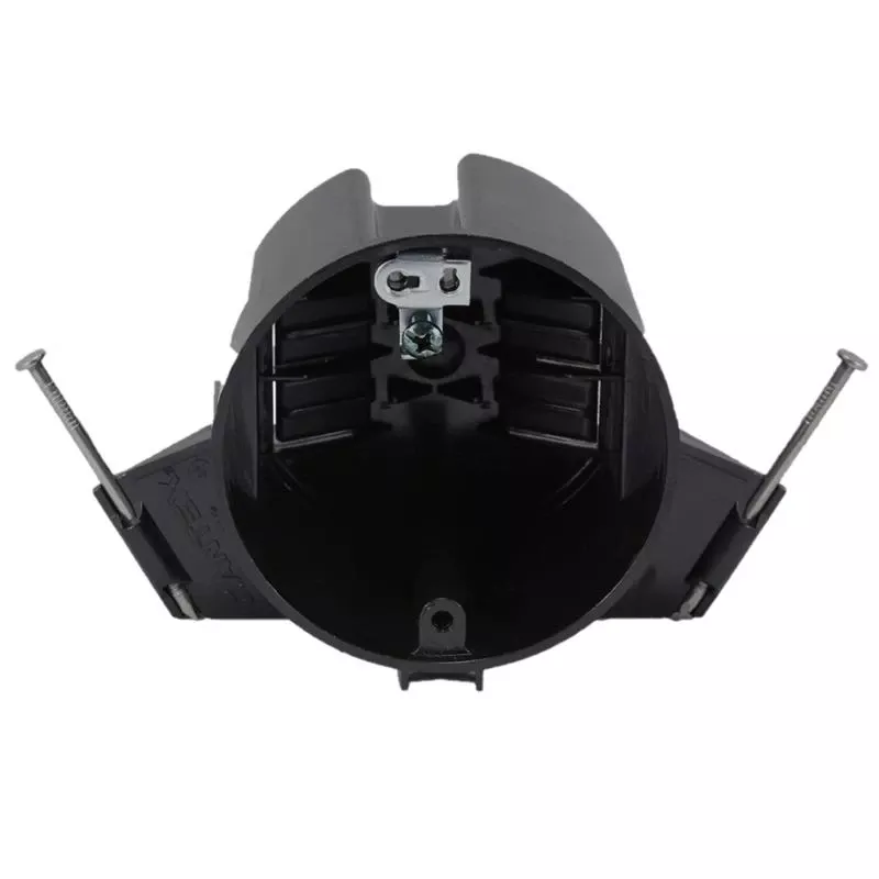 Ez Box New Work 18 Cubic Inch Round Polycarbonate Ceiling Box Black