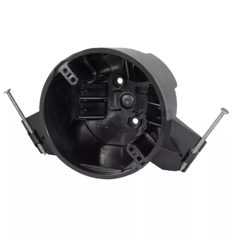 Ez Box New Work 25 Cubic Inch Round Polycarbonate Ceiling Box Black
