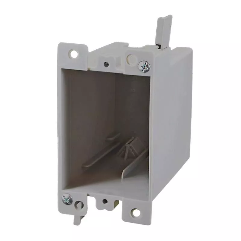 Ez Box Old Work 21 Cubic Inch Rectangle Pvc 1 Gang Outlet Box Gray