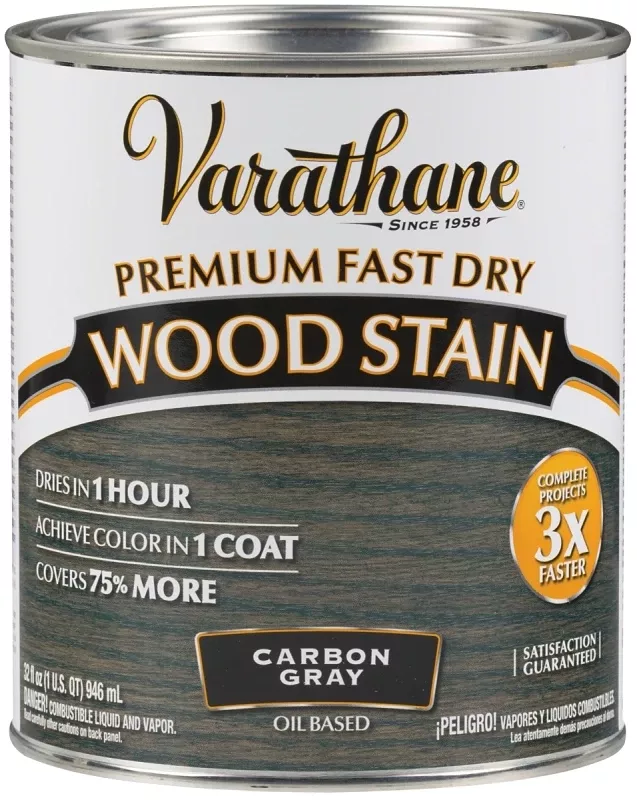 Fast Dry Interior Wood Stain, Oil-based, Carbon Gray, 1/2-pt.