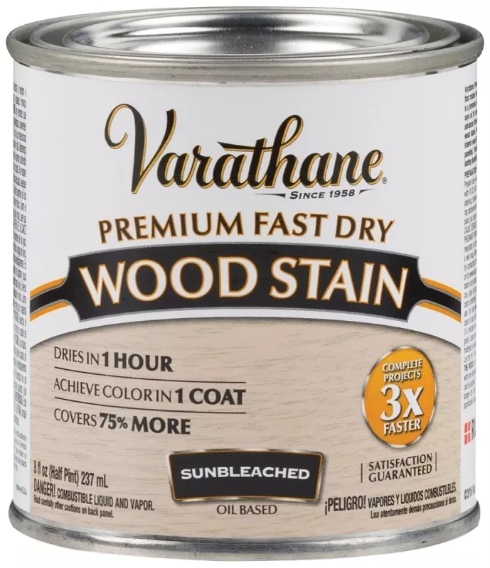 Fast Dry Interior Wood Stain, Oil-based, Sun Bleached, 1/2-pt.