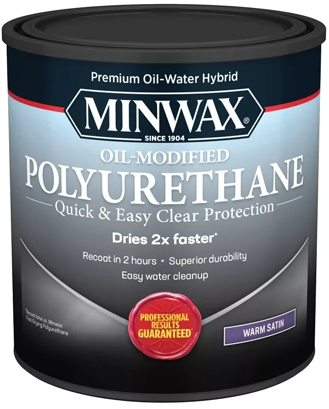 Fast Dry Polyurethane, Water-based, Satin, Qt.