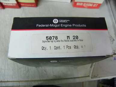 Federal Mogul 5078M-20 Main Bearing Set 1977-1982 Ford 351W 400 V8 .020 NORS