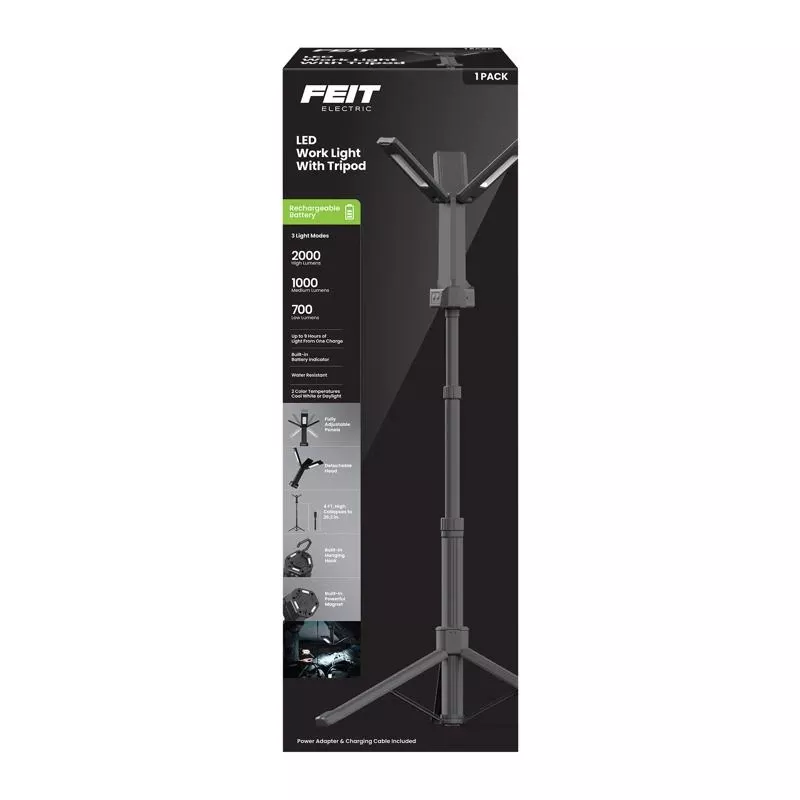 Feit 2000 Lm Led Tripod Work Light With 51 Inch Height