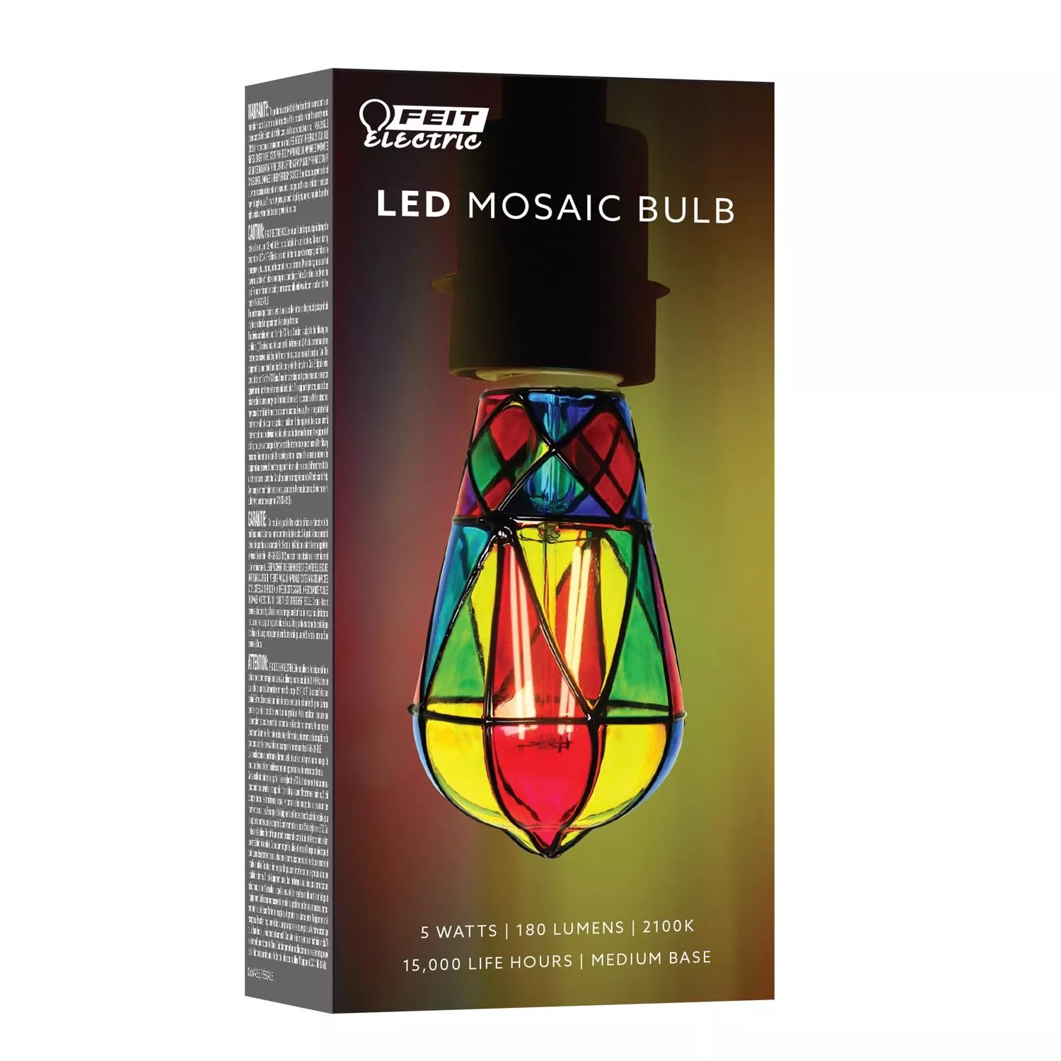 Feit St19 E26 (medium) Filament Led Bulb Multi-colored 25 Watt Equivalence 1 Pk