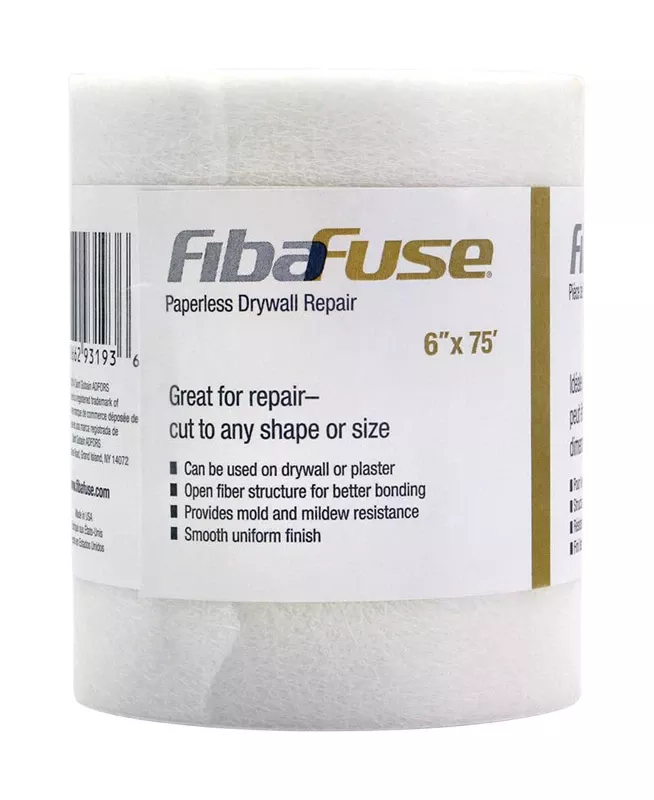 Fibafuse Paperless Drywall Tape 75 Ft. L X 6 In. W White