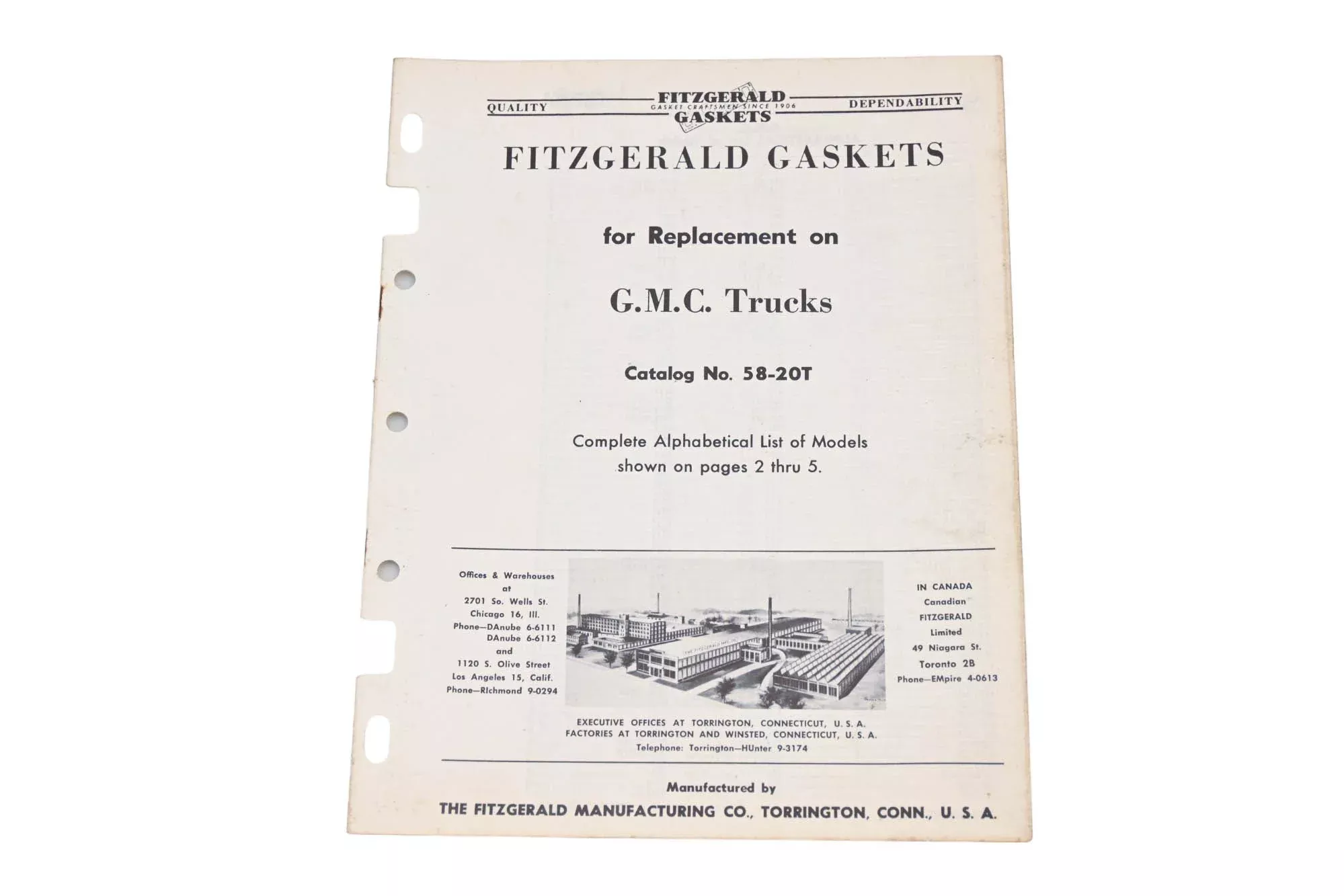 Fitzgerald 58-20T GMC Trucks Replacement Gaskets Catalog