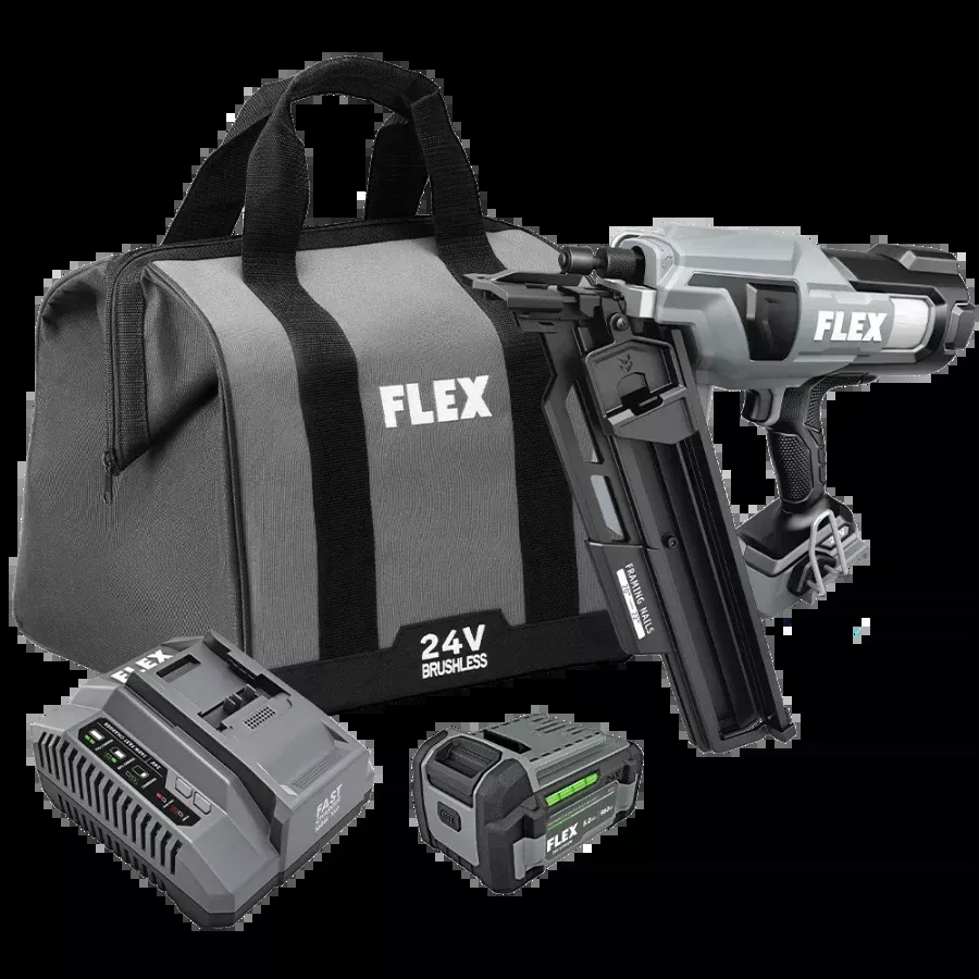 FLEX FX4351A-1C 21 Degree Framing Nailer Kit