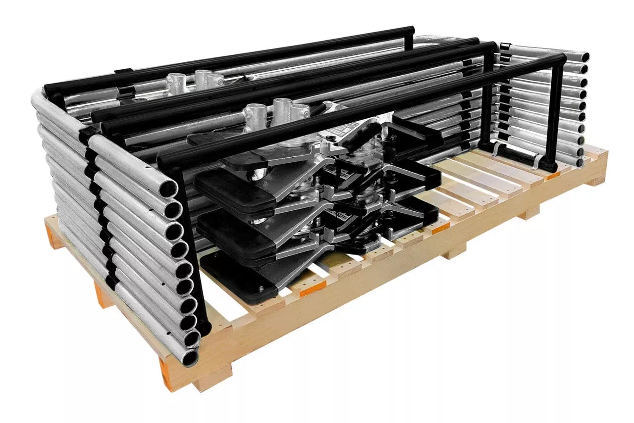 Frontline GUS05HDG Universal 5′ Guardrails with Bases Complete Kit (50′) – Gray