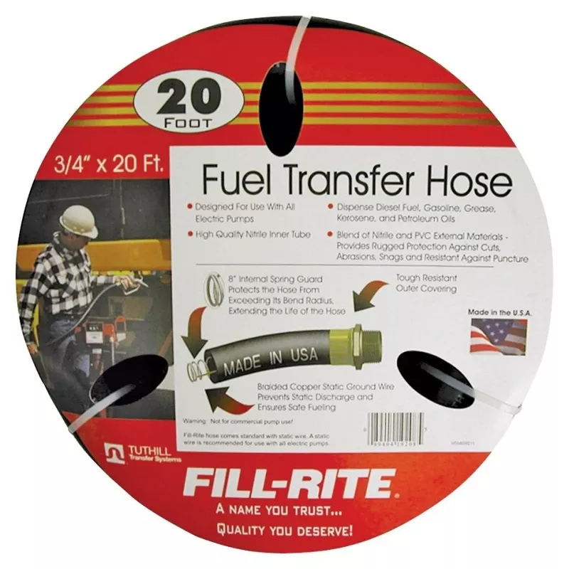 Fuel Pump Hose, 3/4 In. X 20 Ft.