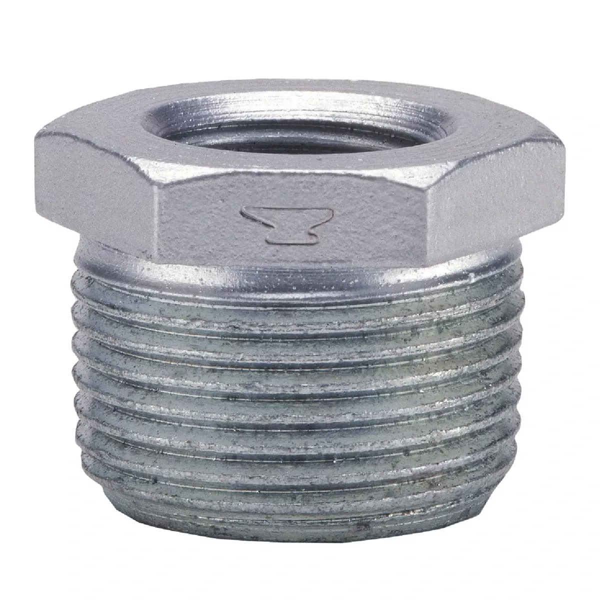 Galvanized Pipe Hex Bushing, 2 X 1 In.