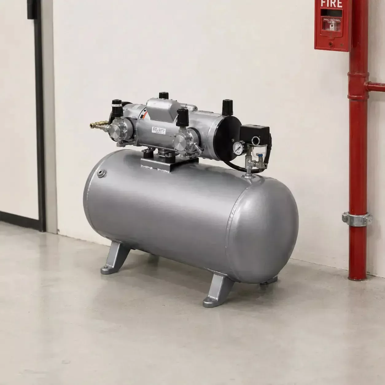 GAST Fire Air Compressor UL-Listed Tank Mounted 12TAU for reliable fire suppression.