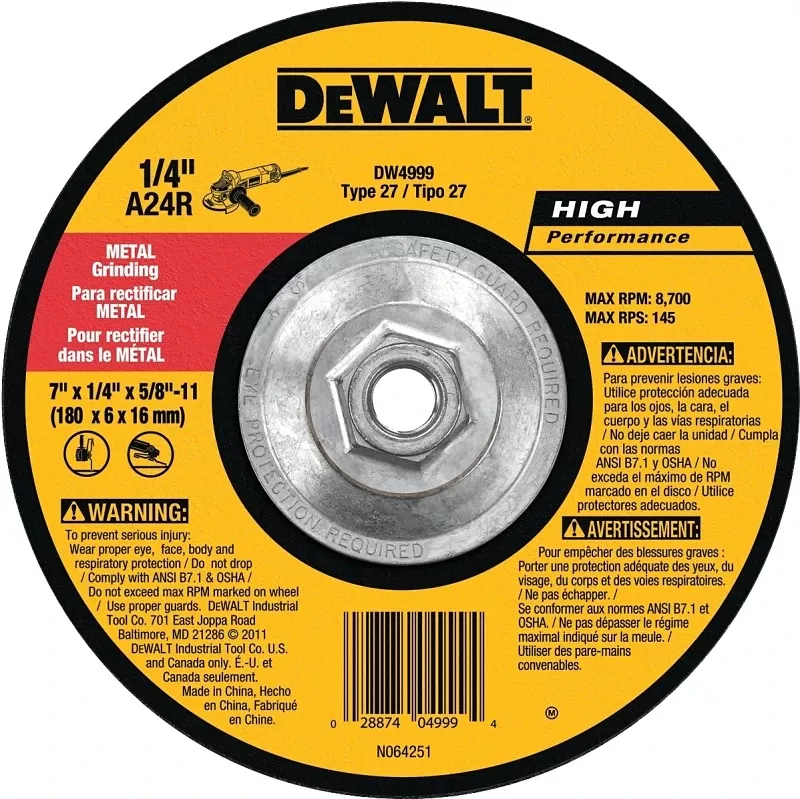 General-purpose Metal-cutting Wheel, 7 In.