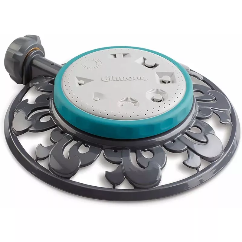 Gilmour Metal Ring Base 8-pattern Turret Sprinkler 1225 Sq Ft 1 Pk