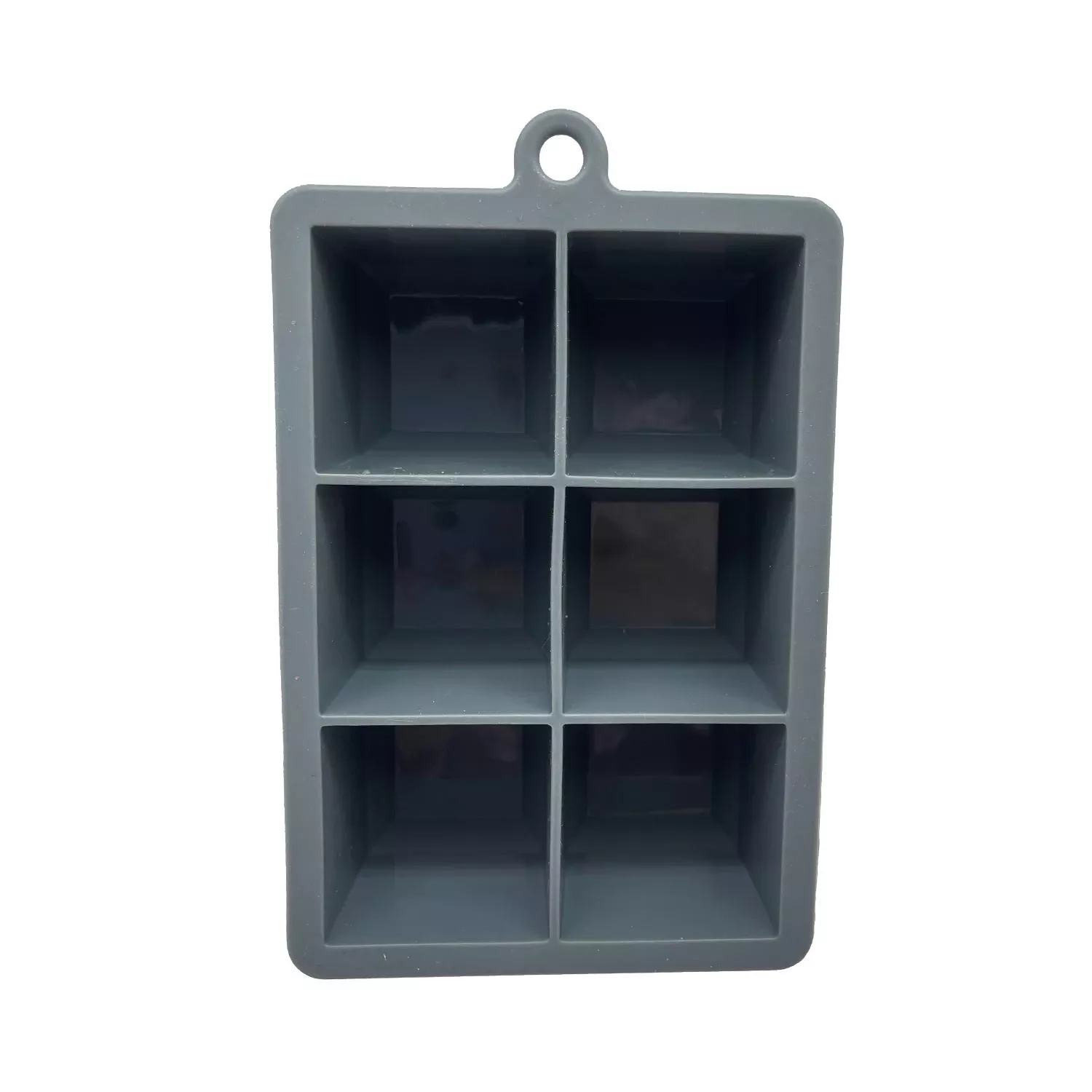 Gray Silicone Big Ice Cube Trays - 6-cube Design For Effortless Ice Release