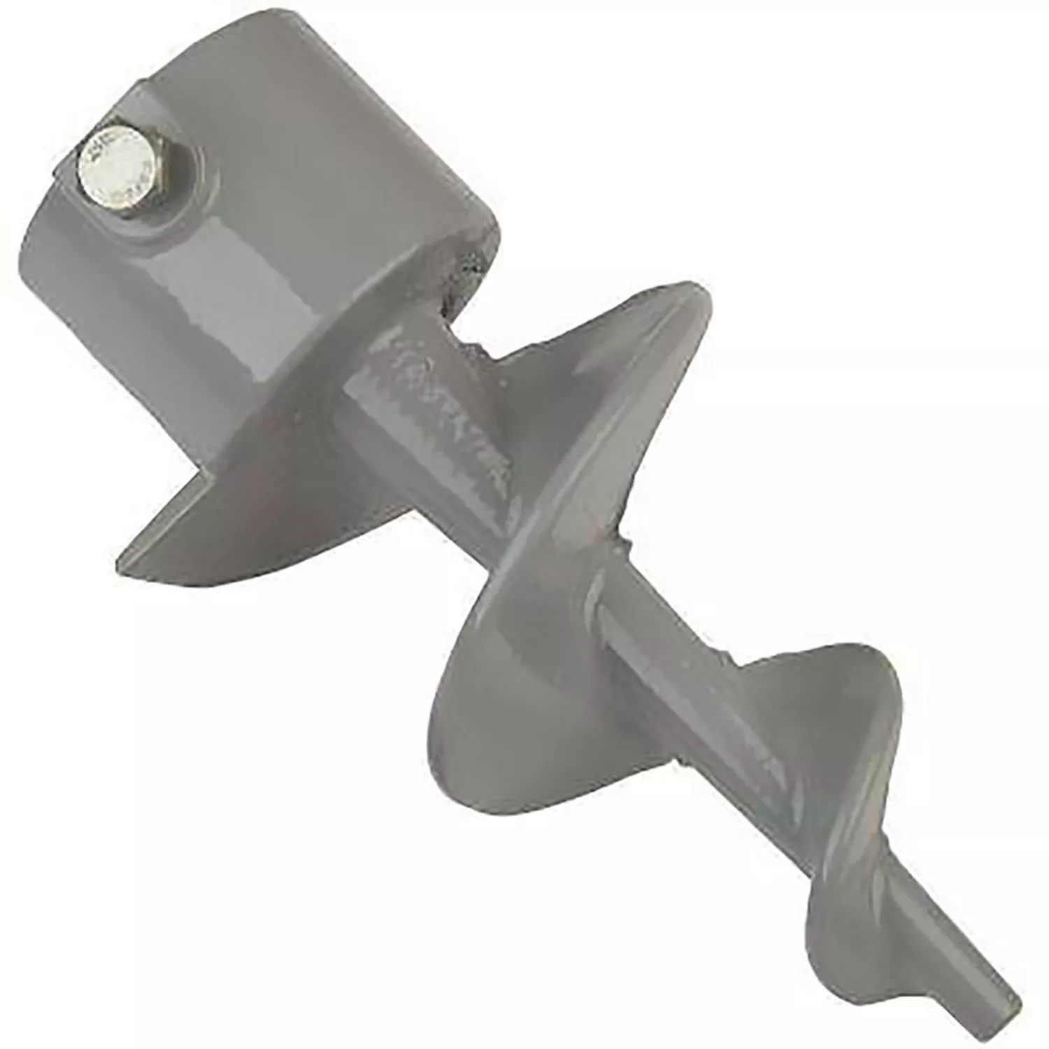 Gray Steel Auger Foot 8 In. Long For Dock Stability A-50006