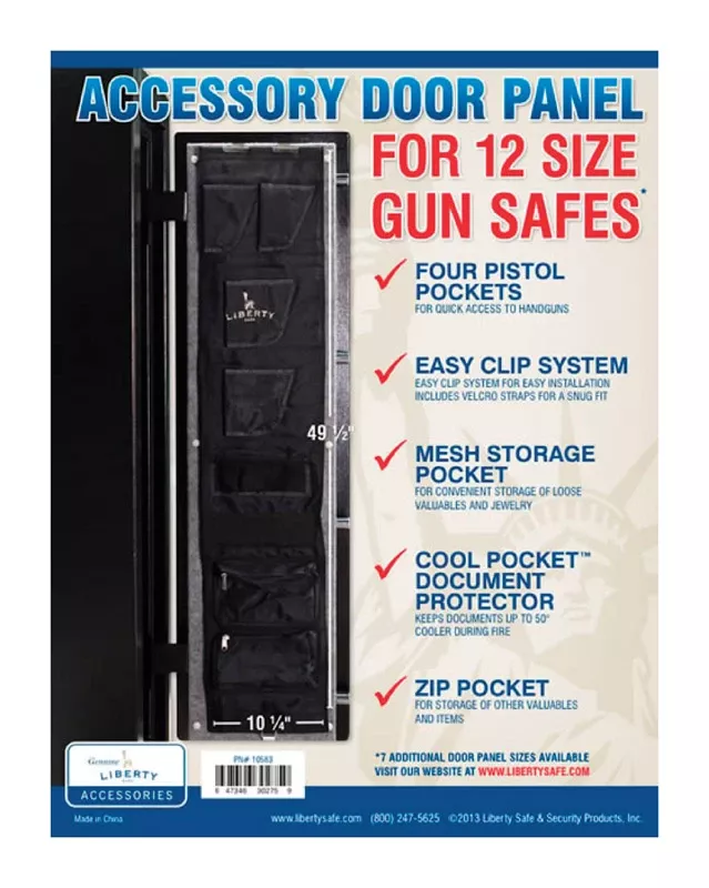 Gun Safe Accessory Door Panel, Model 12, 10 X 40-in.