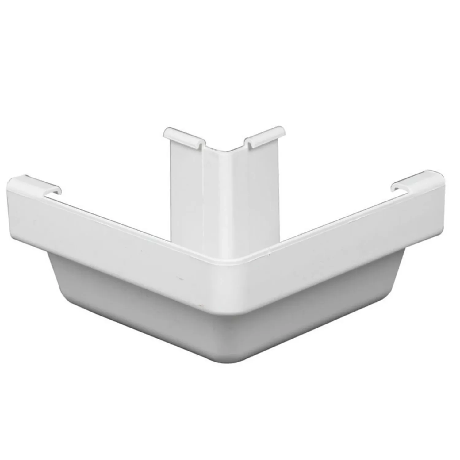 Gutter Outside Miter, K-style, Traditional, Vinyl, White, 5-in.