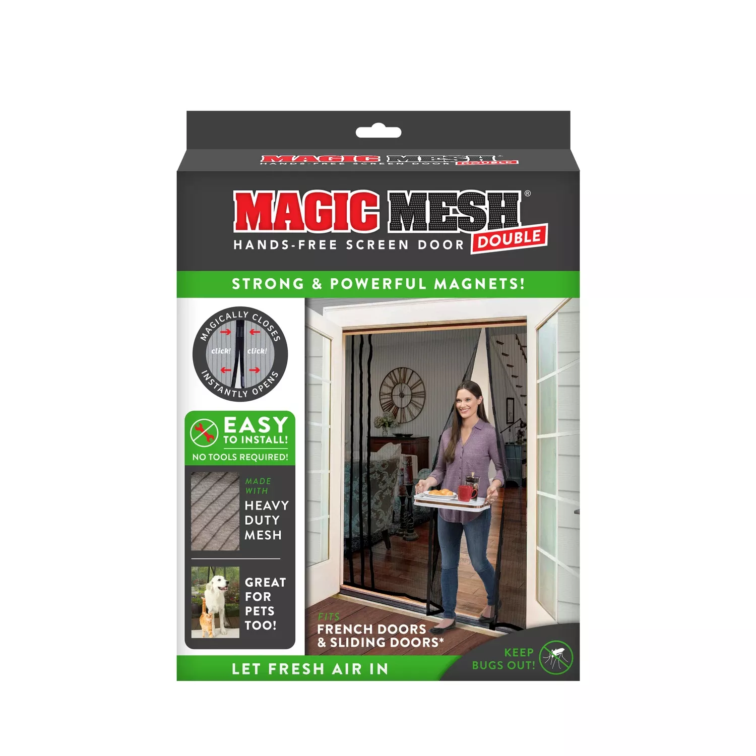 Hands-free Screen Door, Double-door Size