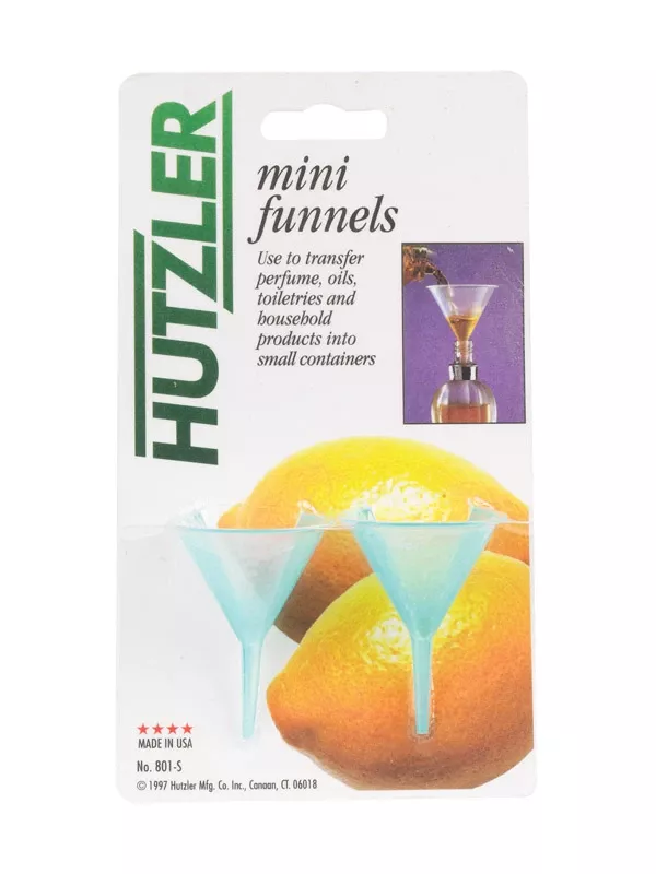 Harold Import Clear Plastic 1.6 Oz Mini Funnels