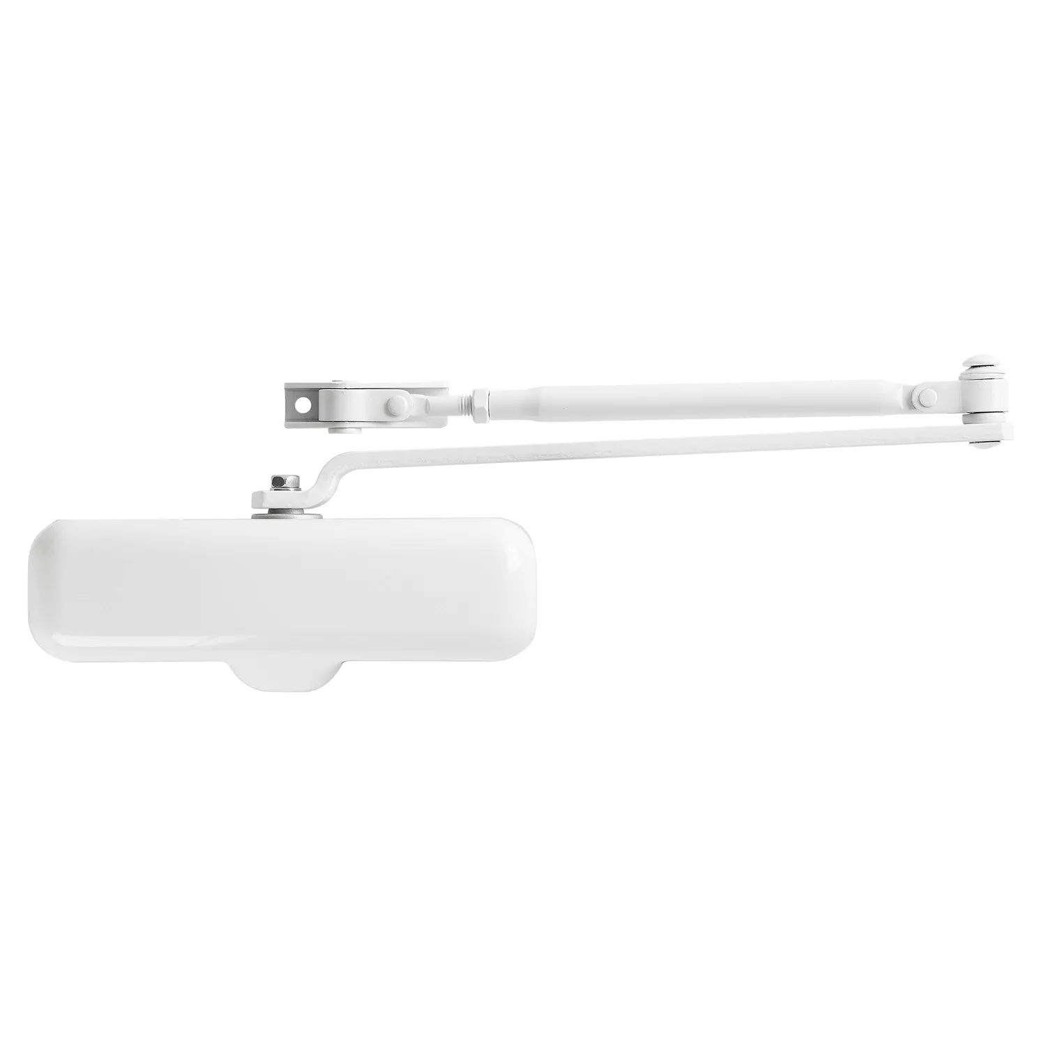 Heavy Duty White Steel Hydraulic Adjustable Door Closer Model Bc4007