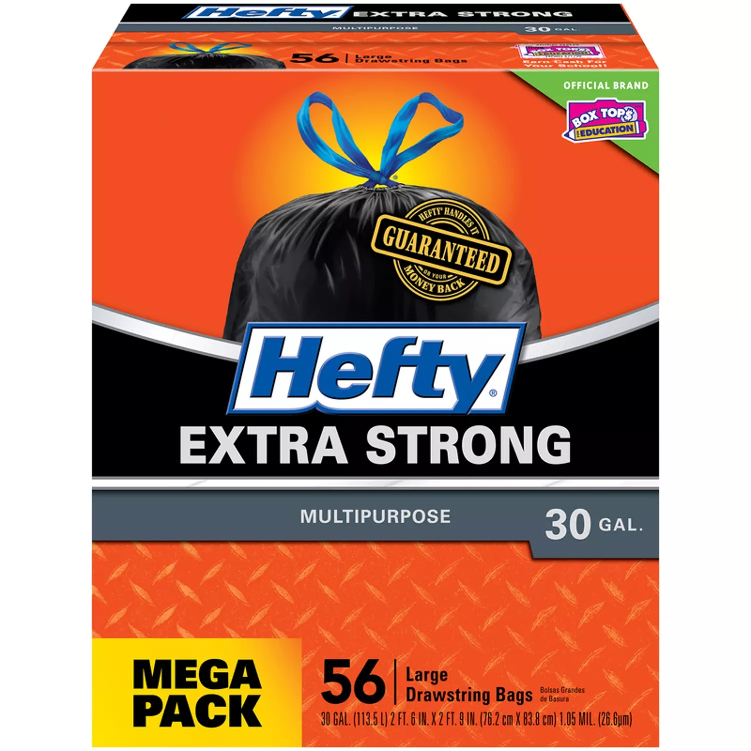 Hefty Cinchsak 30 Gal No Scent Trash Bags Drawstring 56 Pk