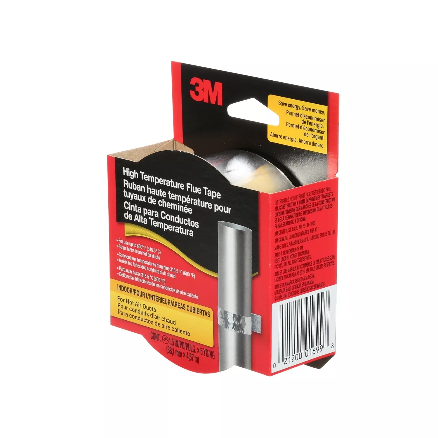 Hi-temp Flue Tape, Silver, 15 Ft.