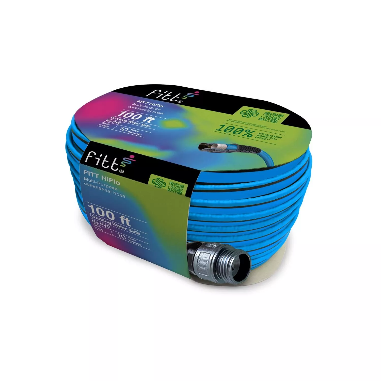 Hiflo 100 Ft. Lightweight Medium Duty Commercial Grade Garden Hose