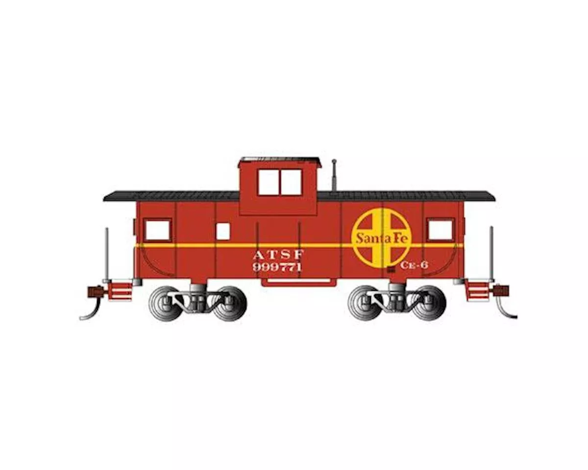 HO 36′ Wide Vision Caboose, SF Red (BAC17704)