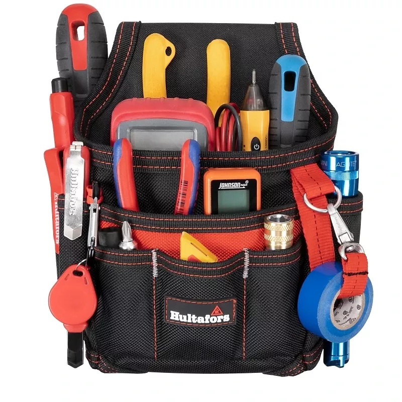 Hultafors Work Gear Tool Organizer - 9 Compartments, Ballistic Polyester, Black/red