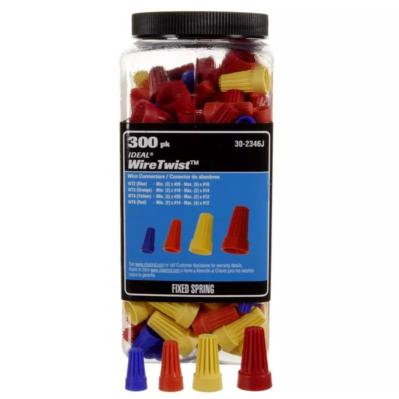 Ideal Industries Wiretwist Wire Connectors Assorted 300 Pk