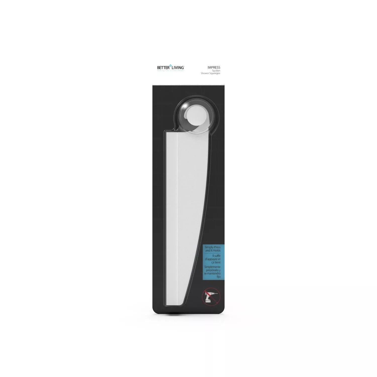 Impress 11 In. Plastic Suction Squeegee With Integrated Hook