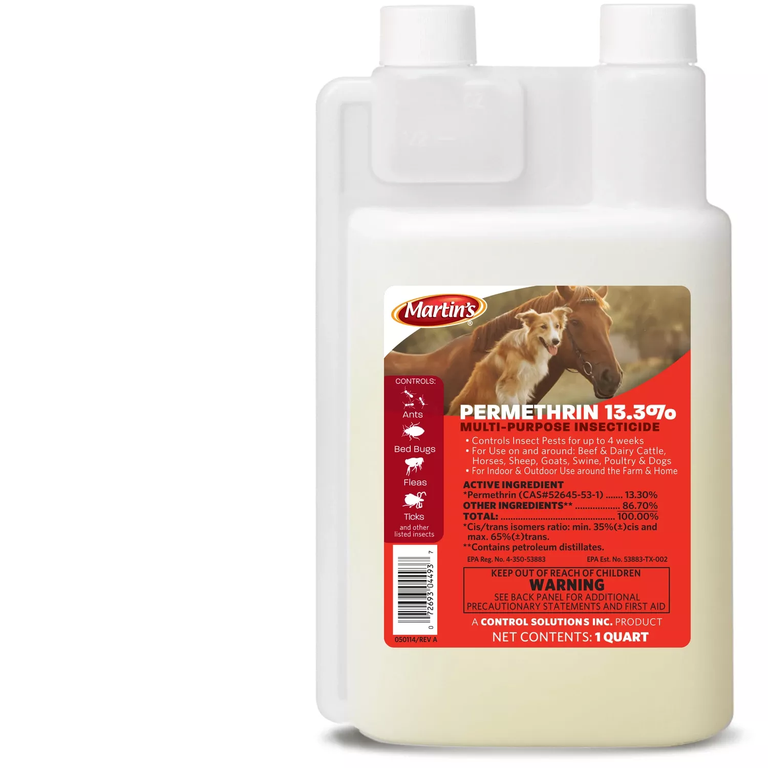 Insect Killer Liquid Concentrate 32 Oz - Permethrin 13.3% For Indoor & Outdoor Use