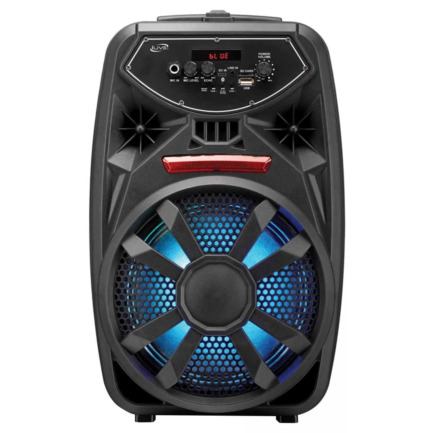 Isb380b Wireless Bluetooth Audio Player With Led Lights And Microphone Input