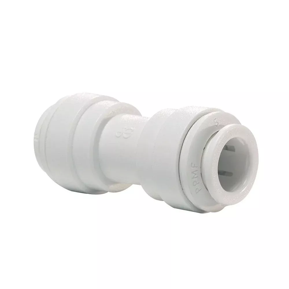 John Guest 3/8″ OD White Polypropylene Union Connector Quick Connect Fitting