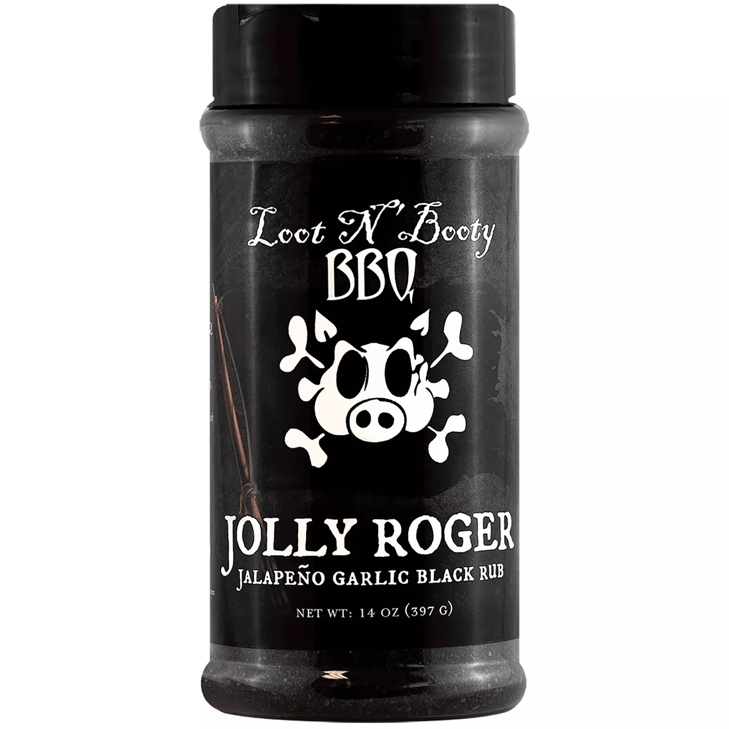 Jolly Roger Jalapeno Garlic Black Rub, 14 Oz.