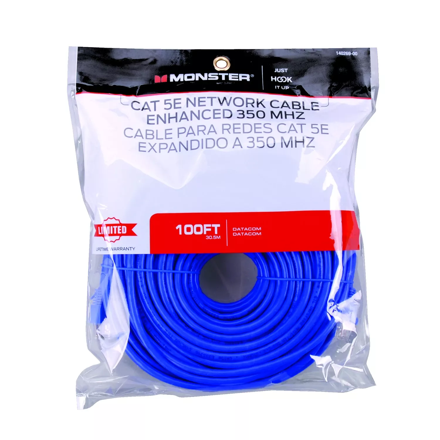 Just Hook It Up 100 Ft. L Category 5e Networking Cable - Blue