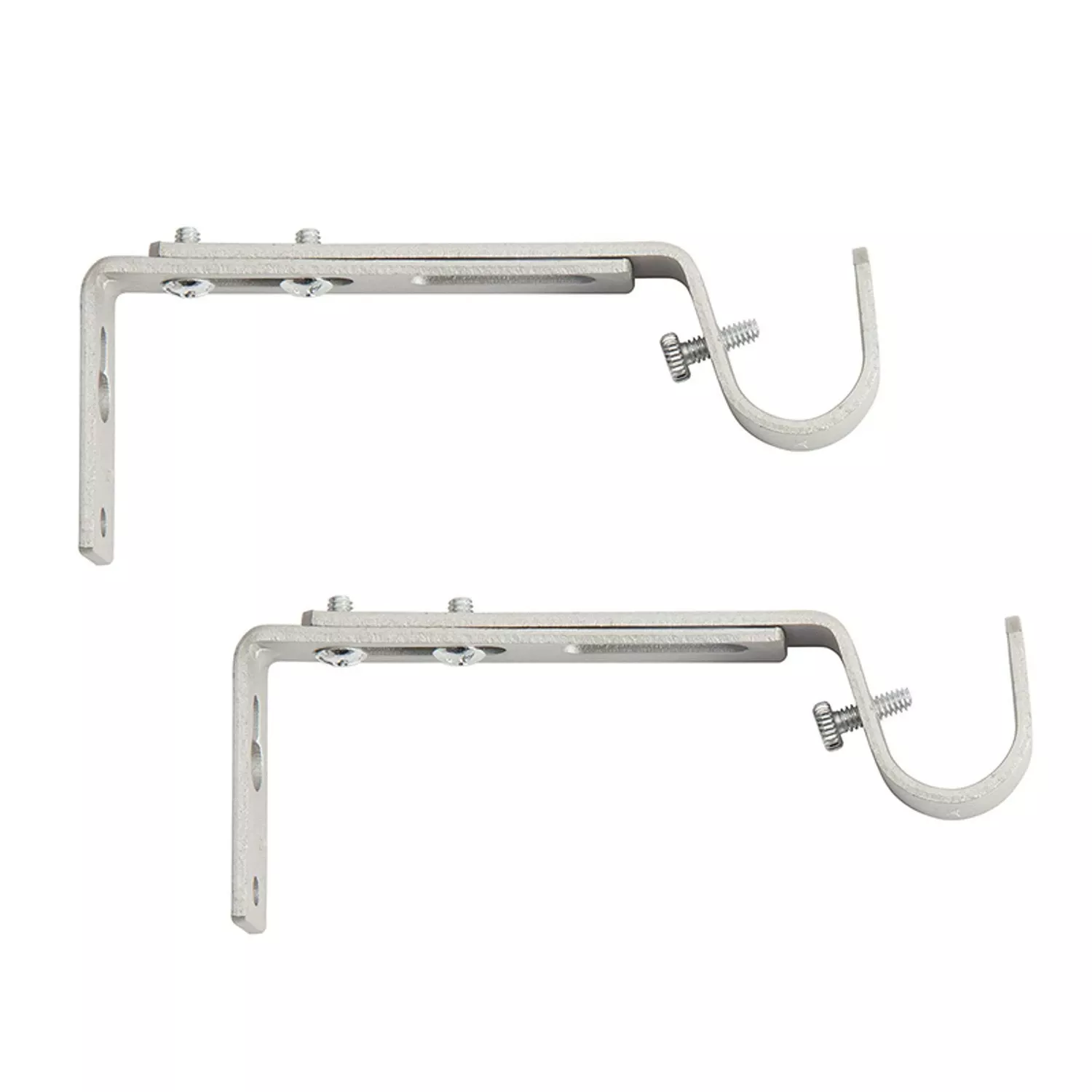 Kenney Satin Nickel Silver Modern/contemporary Adjustable Bracket 3/4 In. L