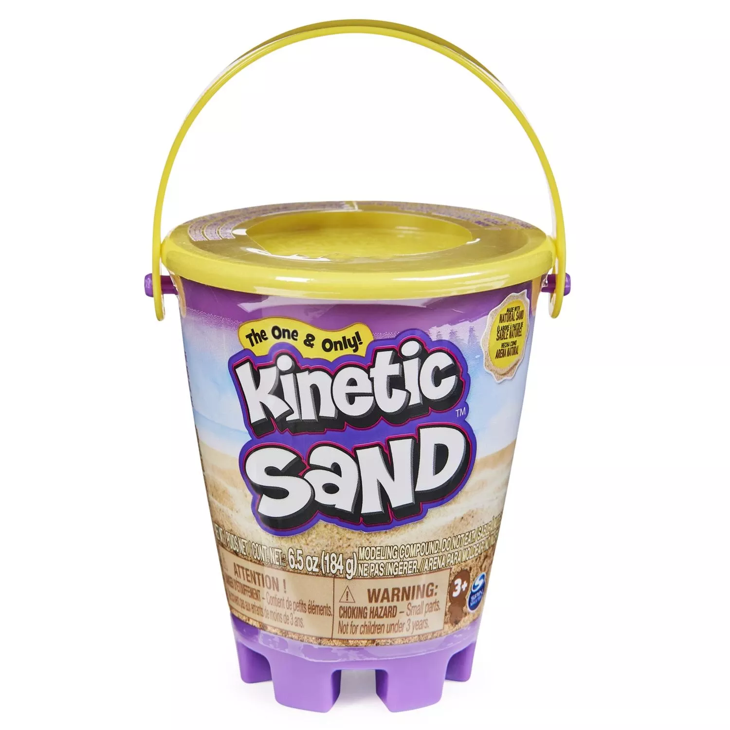Kinetic Sand Pail Natural 6.5 Ounce For Creative Play