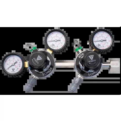 Komos Dual Body CO2 Regulator for Different Pressures on 2 Kegs from 1 CO2 Tank
